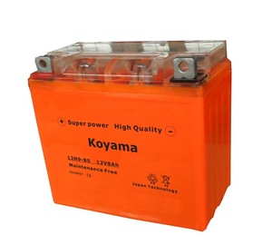 Motorcycle Battery Manufacturer Sealed MF YB9-BS 2 Wheeler Motorcycle Battery 12N9-BS VRLA AGM Motorcycle Battery 12V9Ah