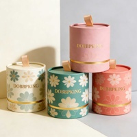 Boîte à bougies rigide de luxe, conteneur rond avec sac pour pots cylindriques, couvercles, diffuseur de parfum, tube en kraft, emballage pour encens