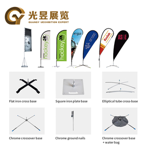 Kinh doanh ngoài trời sợi thủy tinh cực bãi biển cờ quảng cáo tùy chỉnh hai mặt lông Teardrop Cờ biểu ngữ cho quảng cáo - Product Image 5