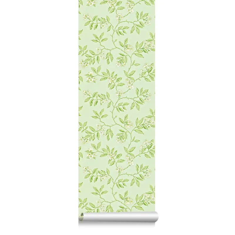 Custom Flower Decorative Wallpaper Retro Wallboard Paper Mildew-proof and Moisture-proof Wall Sticker Kids Mural