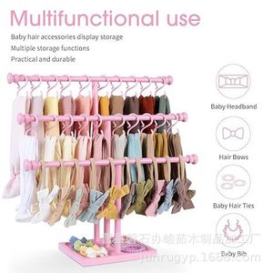 Wooden <b>Headband</b> Storage Rack With Multiple Layers For <b>Baby</b> Hair Accessories Display And Organization - Product Image 5