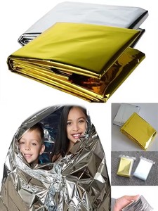 Manta Térmica de Emergencia, Ligera, Plegable, Completamente Impermeable, Resistente al Viento, Protección Solar, Primeros Auxilios, Supervivencia, Para Todas las Estaciones - Product Image 6