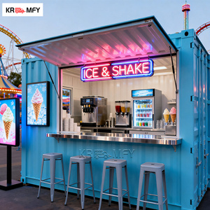 Luxury Prefab Container Commercial Coffee Shop Restaurant Fast Food Snack Chips <b>Fiberglass</b> Flat Pack Prefabricated Kiosk - Product Image 6