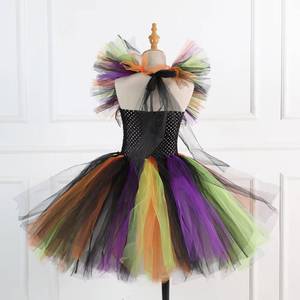 Disfraz de Bruja para Niñas, Vestido Tutú con Traje, Sombrero y Escoba para Fiesta de Disfraces de Halloween - Product Image 6