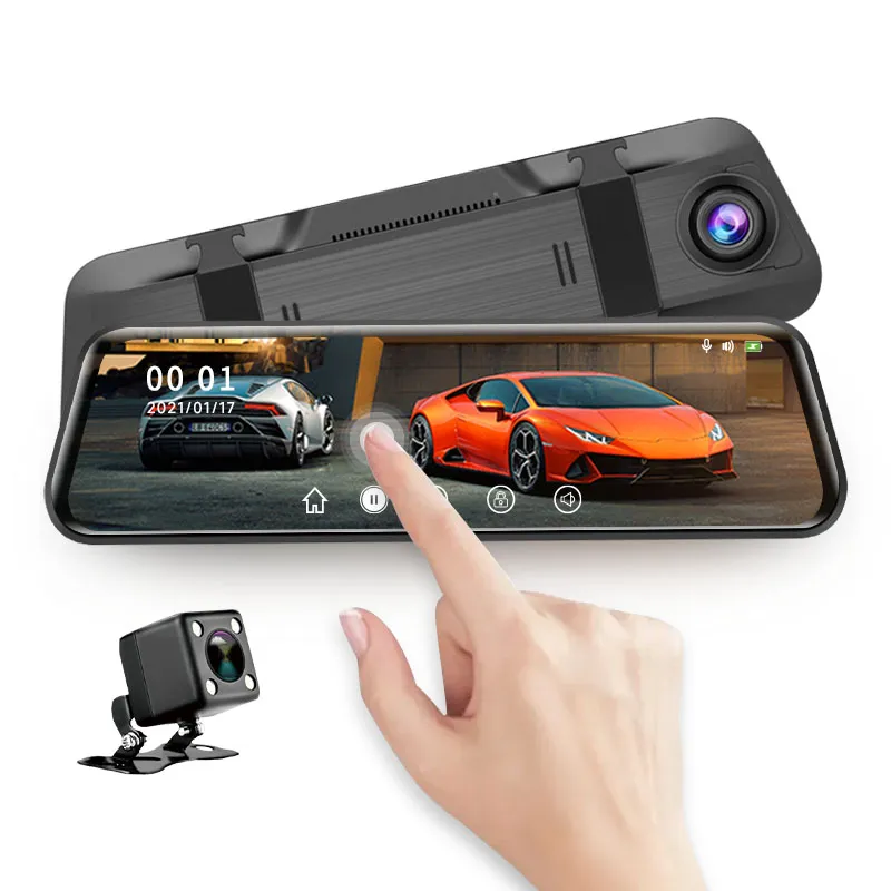 Aoedi AD813 10 Inch Full HD Streaming Media 1080P Rear View Car DVR Dashcam Mirror Dash Cam Camera
