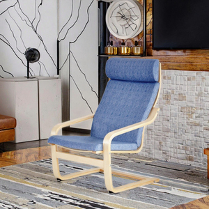 Silla de Madera Maciza de Estilo Europeo con Funda Extraíble, Mueble Moderno y Cómodo para Sala de Estar, Dormitorio, Hotel - Product Image 3