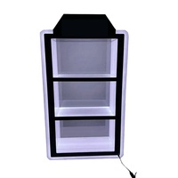 Présentoir à cigarettes verrouillable personnalisé pour vente au détail, étagère en acrylique à led pour tabac à fumer