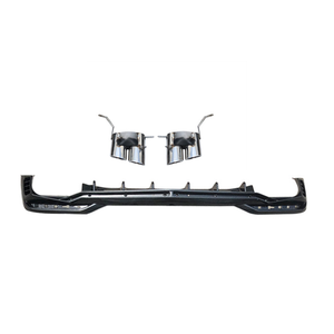 Diffusore Posteriore con Motivo in Carbonio e Tubi di Scarico per Audi <span class=keywords><strong>A5</strong></span> 2021-2022, Upgrade Stile S5 Lambor - Product Image 1