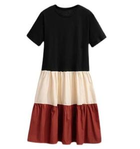 Nuovo abito da t-shirt ampio <span class=keywords><strong>per</strong></span> studentesse di grandi dimensioni, alla moda ed elegante, gonna al ginocchio di media lunghezza - Product Image 4