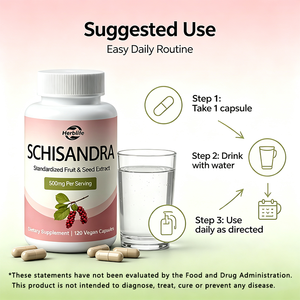 Capsules de Schisandra Chinensis 500mg, Extrait Standardisé de Fruit et de Graines, Complément Alimentaire Végétalien, Marque Privée OEM ODM - Product Image 4