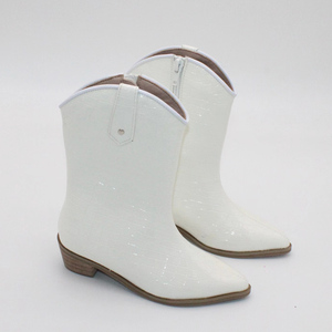 Bottes de <span class=keywords><strong>cowboy</strong></span> pour enfant, personnalisées, à bout pointu, hauteur genou, style western, vente en gros, chaussures plates décontractées pour enfants - Product Image 4