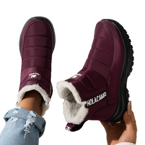 Stivali da Neve Invernali da <span class=keywords><strong>Donna</strong></span> con Tacco Piatto, Fodera in Pile, Caldi e Impermeabili, con Elastico per Calzata Facile, per Escursionismo - Product Image 1