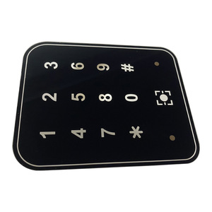 Panneau de porte en verre trempé noir personnalisé <span class=keywords><strong>Mareal</strong></span> pour serrure électronique intelligente, contrôle d'accès hôtelier, usage industriel, étanche IP65, 1 mm - Product Image 4