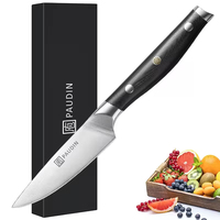Couteau à éplucher les fruits et légumes forgé à la main de 3.5 pouces en acier allemand H1.4116 avec manche en G10