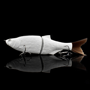 Señuelos de pesca sin pintar del fabricante de señuelos, cuerpo en blanco, articulación única, señuelos deslizantes tipo swimbait, señuelos deslizantes en blanco - Product Image 3