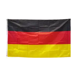 In Stock Promotional 100% Polyester Vivid Color Outdoor Black Red Yellow Flag 3x5 Ft Germany National Flag