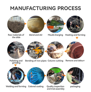 Toboggans pour enfants en plastique pour aire de jeux extérieure, pour jardins d'enfants, parcs d'attractions de parcs d'aventure, combinaisons de toboggans et balançoires - Product Image 6