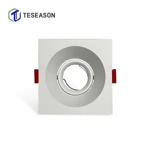 White Recessed Aluminum MR16 GU10 Cut 86mm Dia 105mm Deep Anti-glare Adjustable Recessed Downlight Led Housing Frame