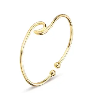 Fashion Women Gold Silver Punk Boho Open Cuff Wave Bracelet Bangle Wristband Jewelry