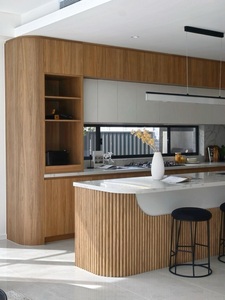 Juego <span class=keywords><strong>de</strong></span> Muebles <span class=keywords><strong>de</strong></span> Cocina Completos a Medida, Isla <span class=keywords><strong>de</strong></span> Cocina Vertical con Ranuras, Gabinetes <span class=keywords><strong>de</strong></span> Cocina Personalizados para Residencias y Proyectos - Product Image 2