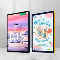 Cadre d'affichage LED en aluminium, panneau publicitaire coulissant pour trottoir, affiche publicitaire extérieure, caisson lumineux pour enseigne