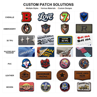 Op maat gemaakte 3D Puff geborduurde patches voor hoeden en kleding, strijk- of naaibare logo badges, OEM bulk