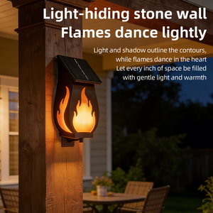 Lámpara de <span class=keywords><strong>Pared</strong></span> LED Creativa de 10W con Sensor <span class=keywords><strong>Solar</strong></span>, Lámpara de <span class=keywords><strong>Pared</strong></span> de ABS de Larga Duración, Resistente al Agua, 3500K, para Decoración de Jardín - Product Image 3