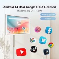 Téléviseur portable 23,8 pouces, grand écran, écran de conférence, écran rotatif, HD1080P LED, 8 Go + 128 Go