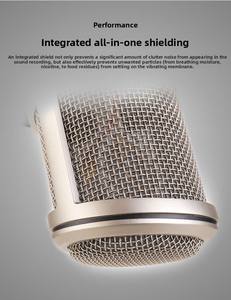 מיקרופונים ניידים ייעודיים לאולפני הקלטות, עיצוב הגברה קולית לטווח קרוב, עשויים מתכת - Product Image 5