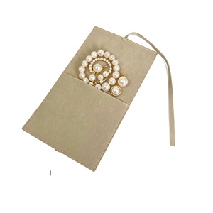 Bolsa de Embalaje para Collares Pequeños, de Lujo, Personalizada, Tipo Sobre, para Joyería - Product Image 1