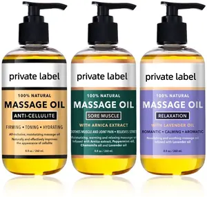 Wholesale high-quality body massage oil private label cellulite massage oil herbal for family spa