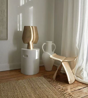 Tabouret Papillon en Bois Massif Naturel, Tabouret de Coiffeuse Minimaliste de Luxe, Banc Créatif pour Coiffeuse à Domicile, Tabouret à Chaussures, Tabouret Bas