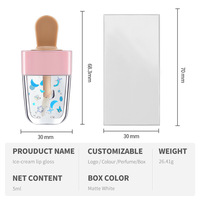 Gloss à lèvres liquide minéral végétalien mat, parfumé aux fruits, en forme de crème glacée, longue tenue, anti-bavures, waterproof, huile à lèvres repulpante