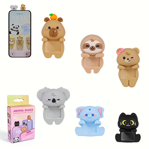 Figurines décoratives miniatures d'animaux mignons pour téléphone, décor d'angle de téléphone Capybara, accessoires de coque de téléphone Kawaii pour femmes et filles, cadeau - Product Image 1