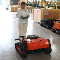 Tondeuses à gazon télécommandées sur chenilles de qualité industrielle avec moteur Rato 225cc 24V pour terrains en pente