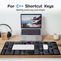 C + + programlama için büyük ofis masaüstü Mouse Pad stokta tam İngilizce kısayol tuşu kauçuk kirli dayanıklı