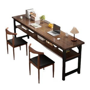 Modern Double <b>Desk</b> Extended Desktop Thickened Steel Frame Simple <b>Computer</b> <b>Desk</b> For Home Or Student Use - Product Image 5