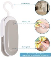 Mini-scelleuse portable 2-en-1 en plastique ABS écologique avec coupe-sac intégré pour aliments – Ustensile de cuisine
