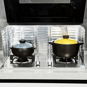 <span class=keywords><strong>Protection</strong></span> anti-éclaboussures pliable en aluminium, panneau isolant thermique pour cuisinière à gaz, <span class=keywords><strong>protection</strong></span> de cuisine - Product Image 4