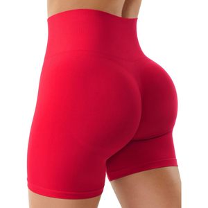 กางเกงขาสั้นออกกำลังกายสำหรับผู้หญิง FOXA เอวสูง ไร้ตะเข็บ ทรง Biker Shorts กางเกงโยคะ - Product Image 1