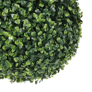 ديكور حديقة محاكاة اصطناعية بلاستيكية معلقة بوكسر من خشب البقس عشب الكرة النبات
