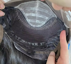 Parrucca Kosher Ebraica in Capelli Umani Grezzi Slavici Russi, con Pizzo Svizzero Invisibile, Balayage Naturale, Cuticole Allineate, Stile Modesto - Product Image 1