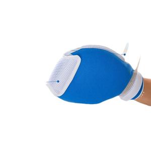 Guantes de rehabilitación para soporte de manos, con correa de tela de malla azul para muñeca, para el cuidado y recuperación de personas mayores - Product Image 1