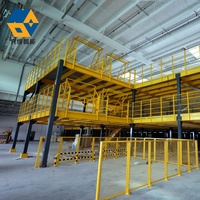 Étagère de rangement industrielle Système de rayonnage mezzanine en acier pour entrepôt Mezzanine Floor Rack