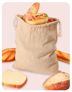 Borsa per il pane <span class=keywords><strong>in</strong></span> <span class=keywords><strong>tessuto</strong></span> di lino riutilizzabile riciclata biodegradabile di design personalizzato personalizzabile all'ingrosso - Product Image 5