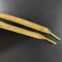 Lacets dorés brillants de 10mm Lacets métalliques à paillettes