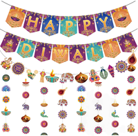 Guirlandes, drapeaux et rideaux décoratifs pour le festival des lumières Deepavali, pour la décoration murale de la maison et des fêtes