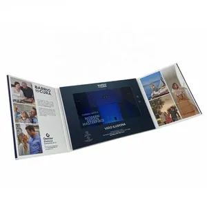 Customized Hardcover 10.1 Inch Lcd Video Brochure Card For Business Promotion