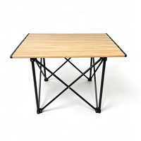 Table pliante portable en aluminium légère pour le camping en plein air, taille moyenne