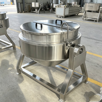 50L-1000L RVS stoom-, gas- en elektrische gejackete ketel met roerder, industriële machine voor het koken, mengen en maken van jam, saus en snoep